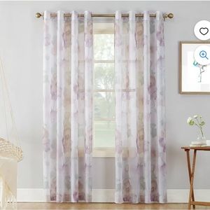 Sheer floral curtains
